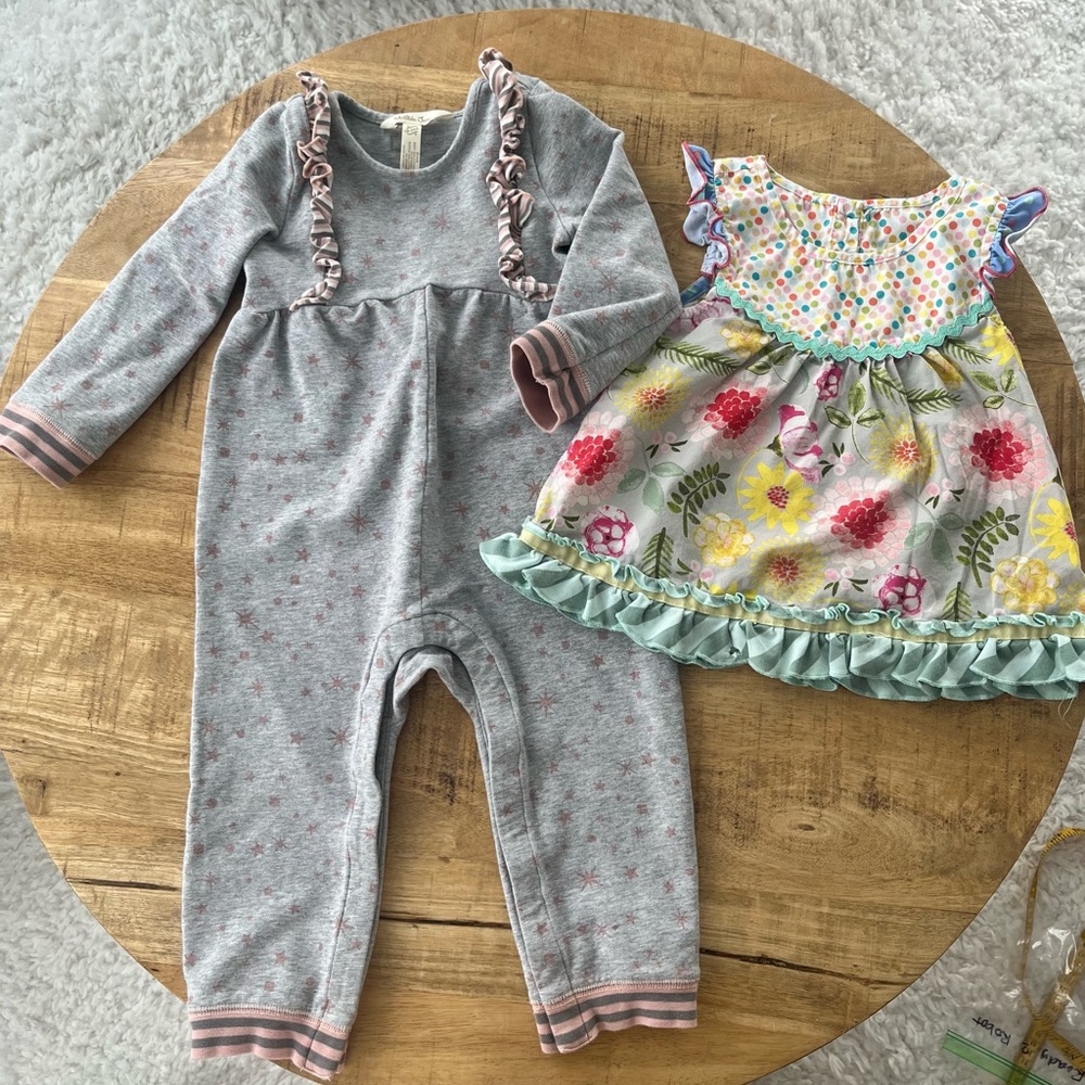 Matilda Jane Esther Babies Star Romper & Floral Sorbet Shabby Flutter Tunic Top